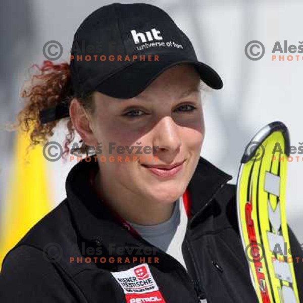 Ilka Stuhec at slalom race for Slovenian National Championship at Krvavec Ski Resort.Photo by Ales Fevzer 