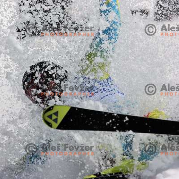 Mitja Dragsic felt at second slalom ran for Slovenian National Championship at Krvavec Ski Resort.Photo by Ales Fevzer 