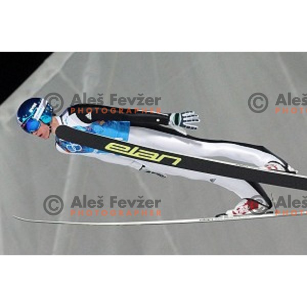 Peter Prevc of Slovenia during Men\'s Team Ski jumping competition in RusSki Gorki , Sochi 2014 Winter Olympic Games , Russia on February 17, 2014