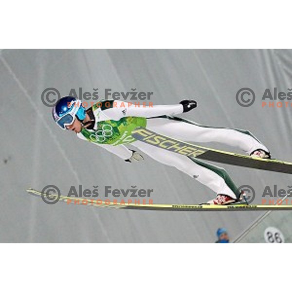 Robi Kranjec of Slovenia during Men\'s Team Ski jumping competition in RusSki Gorki , Sochi 2014 Winter Olympic Games , Russia on February 17, 2014