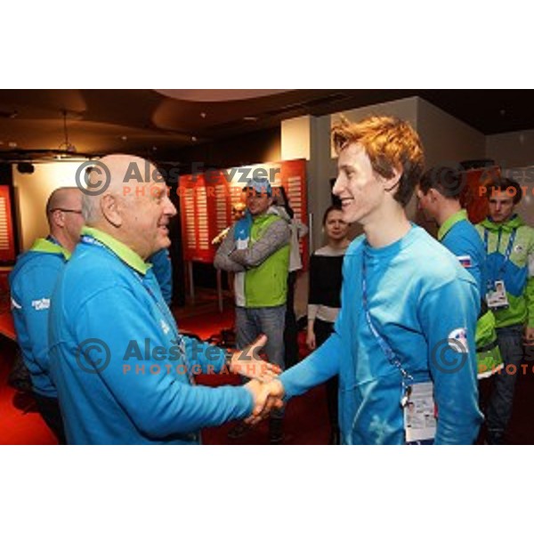 Reception of Slovenian Olympic committee in hotel Park Inn, Rosa Khutor ,Sochi 2014 Winter Olympic Games on February 18, 2014
