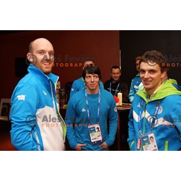 Reception of Slovenian Olympic committee in hotel Park Inn, Rosa Khutor ,Sochi 2014 Winter Olympic Games on February 18, 2014
