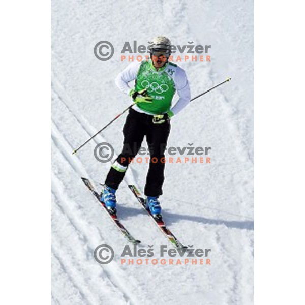 Filip Flisar of Slovenia competes in Men\'s Ski Cross in Rosa Khutor Extreme Park, Sochi 2014 Winter Olympic Games, Russia on February 20, 2014