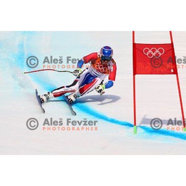 Thomas Mermillod Blondin (FRA) during Men\'s Super-G at Rosa Khutor Alpine Center , Sochi 2014 Winter Olympic Games on February 16, 2014