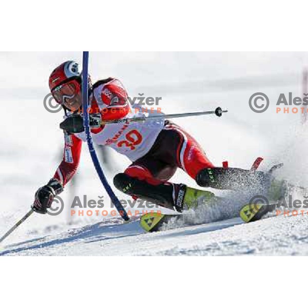 Nika Smodis at slalom race for Slovenian National Championship Title at Krvavec ski resort. Photo by Ales Fevzer 