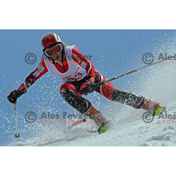 Sara Globocnik at slalom race for Slovenian National Championship Title at Krvavec ski resort. Photo by Ales Fevzer 