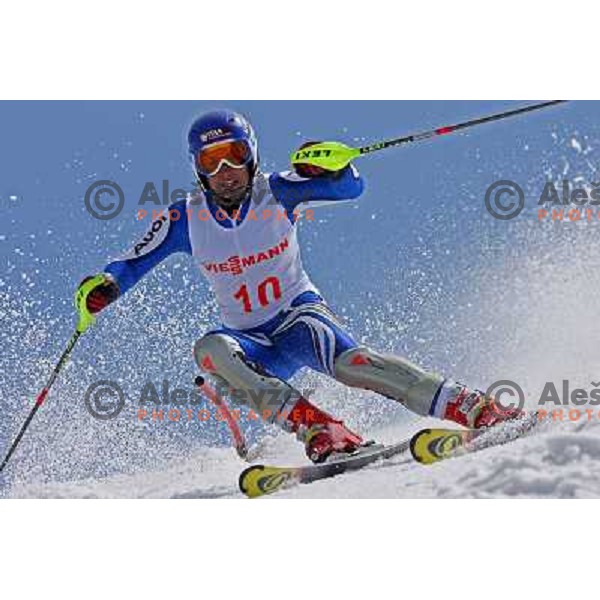 Anna Marconi at slalom race for Slovenian National Championship Title at Krvavec ski resort. Photo by Ales Fevzer 