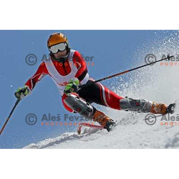Urska Rabic at slalom race for Slovenian National Championship Title at Krvavec ski resort. Photo by Ales Fevzer 