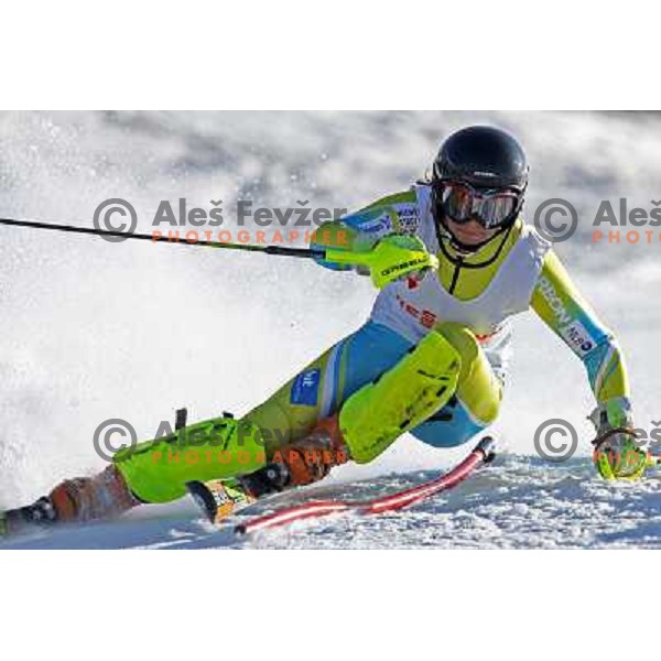 Ana Kobal at slalom race for Slovenian National Championship Title at Krvavec ski resort. Photo by Ales Fevzer 