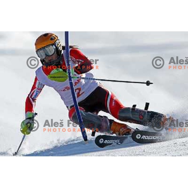 Alenka Kuerner at slalom race for Slovenian National Championship Title at Krvavec ski resort. Photo by Ales Fevzer 