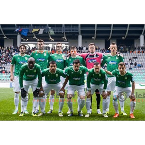 Olimpija starting eleven during football match Olimpija - Maribor, Round 4 of Prvaliga Telekom 2013-14 , Stozice , Ljubljana, 02.03.2014