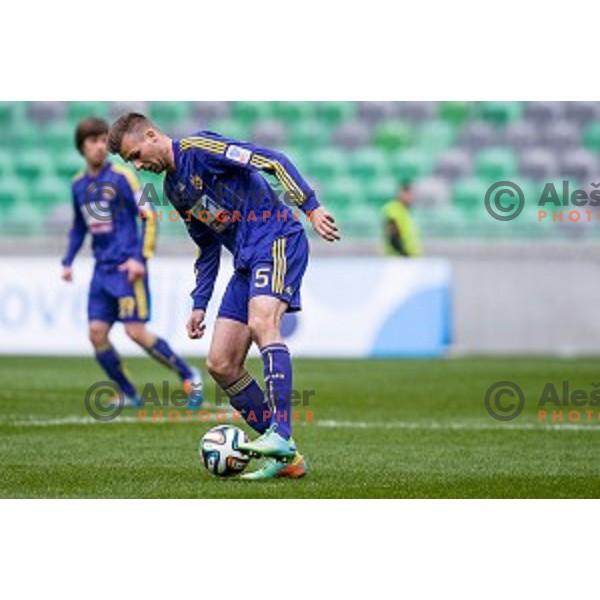 Zeljko Filipovic in action during football match Olimpija - Maribor, Round 4 of Prvaliga Telekom 2013-14 , Stozice , Ljubljana, 02.03.2014