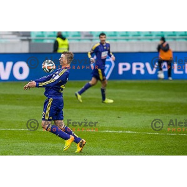 Dare Vrsic in action during football match Olimpija - Maribor, Round 4 of Prvaliga Telekom 2013-14 , Stozice , Ljubljana, 02.03.2014