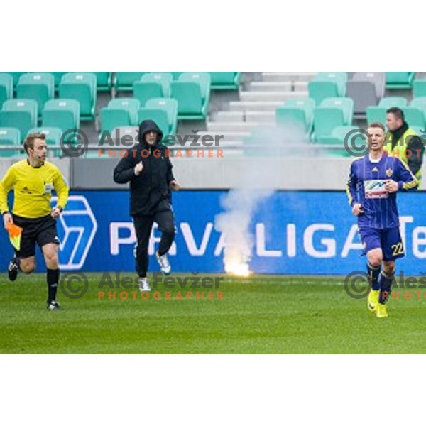 Dare Vrsic in action during football match Olimpija - Maribor, Round 4 of Prvaliga Telekom 2013-14 , Stozice , Ljubljana, 02.03.2014