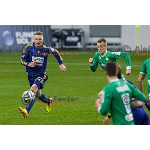 Dare Vrsic in action during football match Olimpija - Maribor, Round 4 of Prvaliga Telekom 2013-14 , Stozice , Ljubljana, 02.03.2014