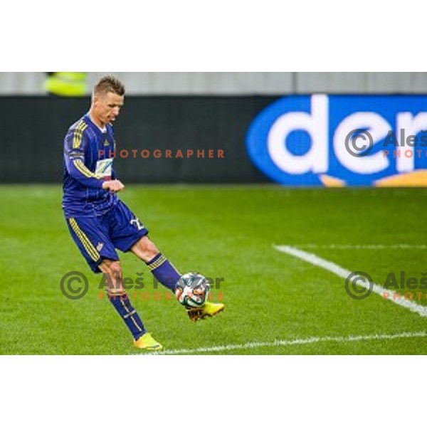 Dare Vrsic in action during football match Olimpija - Maribor, Round 4 of Prvaliga Telekom 2013-14 , Stozice , Ljubljana, 02.03.2014