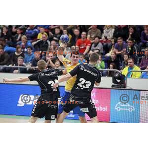  of Celje PL in action during handball match Celje PL- Gorenje Velenje in semi-final of Slovenian Cup, played in Golovec Hall, Celje, Slovenia on March 1, 2014