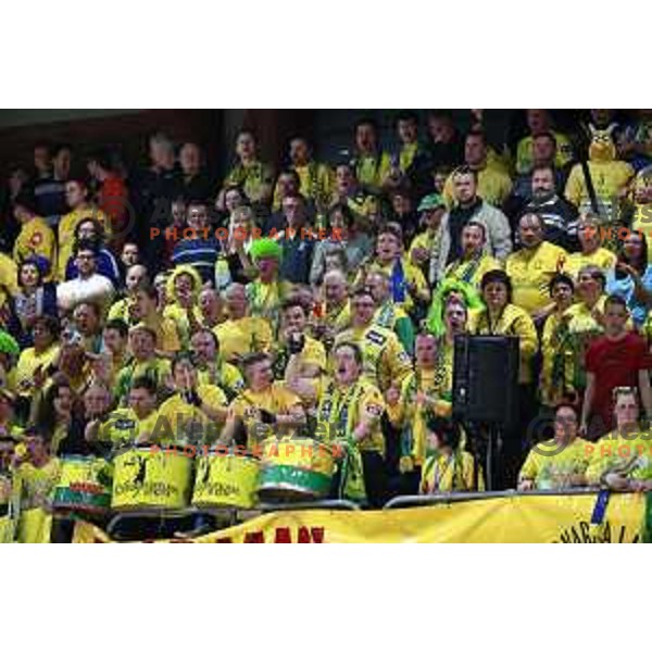 Players of Celje PL celebrate victory at Slovenian Cup Final in Golovec Hall, Celje, Slovenia on March 2, 2014