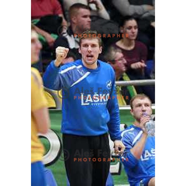 of Celje PL in action during handball match Celje PL- Gorenje Velenje in semi-final of Slovenian Cup, played in Golovec Hall, Celje, Slovenia on March 1, 2014