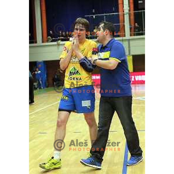 Branko Tamse of Celje PL in action during handball match Celje PL- Gorenje Velenje in semi-final of Slovenian Cup, played in Golovec Hall, Celje, Slovenia on March 1, 2014