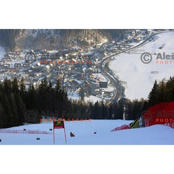 Course inspection before first run of AUDI FIS Ski World Cup Giant Slalom for 53.Vitranc Cup in Kranjska gora, Slovenia on March 8, 2014