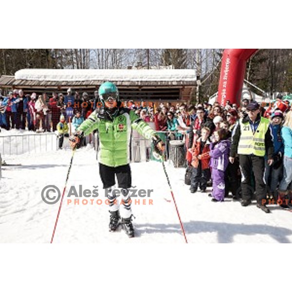 Felix Neureuther of Germany at AUDI FIS Ski World Cup Giant Slalom for 53.Vitranc Cup in Kranjska gora, Slovenia on March 8, 2014