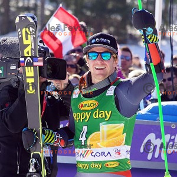 Ted Ligety of USA, winner of AUDI FIS Ski World Cup Giant Slalom for 53.Vitranc Cup in Kranjska gora, Slovenia on March 8, 2014