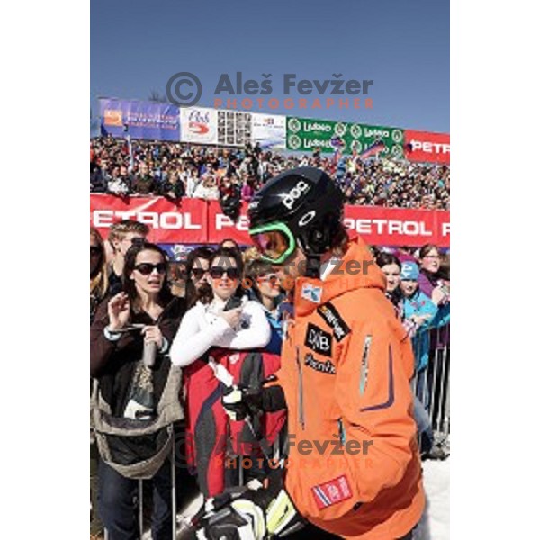 at AUDI FIS Ski World Cup Giant Slalom for 53.Vitranc Cup in Kranjska gora, Slovenia on March 8, 2014