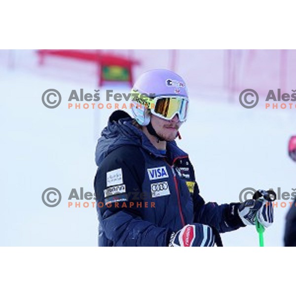 Course inspection before first run of AUDI FIS Ski World Cup Giant Slalom for 53.Vitranc Cup in Kranjska gora, Slovenia on March 8, 2014