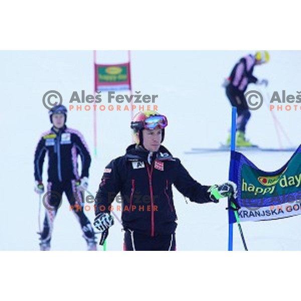 Marcel Hirscher (AUT) at Course inspection before first run of AUDI FIS Ski World Cup Giant Slalom for 53.Vitranc Cup in Kranjska gora, Slovenia on March 8, 2014