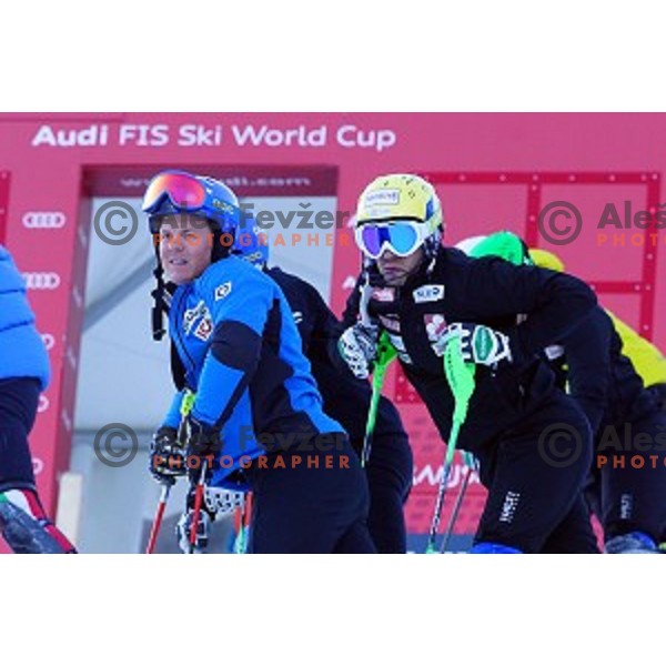 Course inspection before AUDI FIS World Cup Slalom for 53.Vitranc Cup in Kranjska gora, Slovenia on March 8, 2014