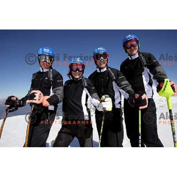 Matic Skube, Ilka Stuhec, Rok Perko and Andrej Sporn 