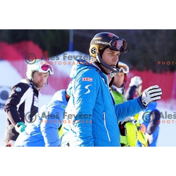 Course inspection before AUDI FIS World Cup Slalom for 53.Vitranc Cup in Kranjska gora, Slovenia on March 9, 2014