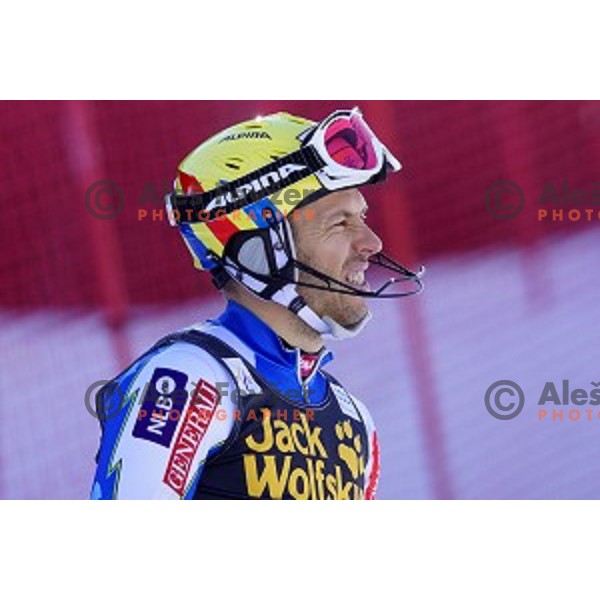 Mitja Valencic (SLO) after mistake in first run of AUDI FIS World Cup Slalom for 53.Vitranc Cup in Kranjska gora, Slovenia on March 9, 2014
