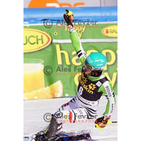 Felix Neureuther (GER) , winner of AUDI FIS World Cup Slalom for 53.Vitranc Cup in Kranjska gora, Slovenia on March 9, 2014