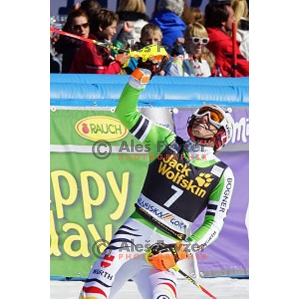 Fritz Dopfer (GER) at AUDI FIS World Cup Slalom for 53.Vitranc Cup in Kranjska gora, Slovenia on March 9, 2014