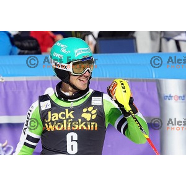 Felix Neureuther (GER) winner of AUDI FIS World Cup Slalom for 53.Vitranc Cup in Kranjska gora, Slovenia on March 9, 2014