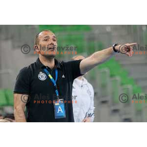 Dragan Adzic, head coach of Buducnost during handball match between RK Krim Mercator and Buducnost in EHF Women’s Champions Leauge 2013/1014 played in Stozice Hall, Ljubljana, Slovenia on March 15, 2014