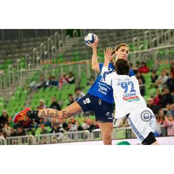 Andrea Penezic of RK Krim Mercator during handball match between RK Krim Mercator and Buducnost in EHF Women’s Champions Leauge 2013/1014 played in Stozice Hall, Ljubljana, Slovenia on March 15, 2014