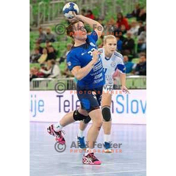 Katarina Krpez of RK Krim Mercator during handball match between RK Krim Mercator and Buducnost in EHF Women’s Champions Leauge 2013/1014 played in Stozice Hall, Ljubljana, Slovenia on March 15, 2014