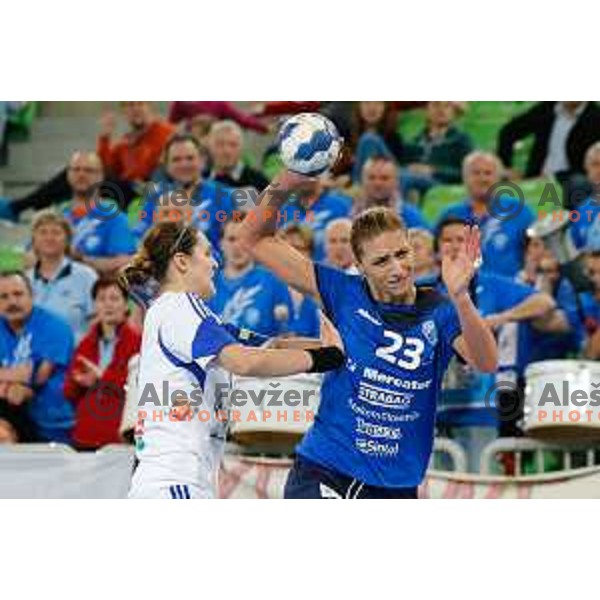 Andrea Penezic of RK Krim Mercator during handball match between RK Krim Mercator and Buducnost in EHF Women’s Champions Leauge 2013/1014 played in Stozice Hall, Ljubljana, Slovenia on March 15, 2014