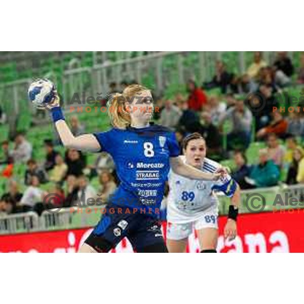 Tamara Mavsar of RK Krim Mercator during handball match between RK Krim Mercator and Buducnost in EHF Women’s Champions Leauge 2013/1014 played in Stozice Hall, Ljubljana, Slovenia on March 15, 2014