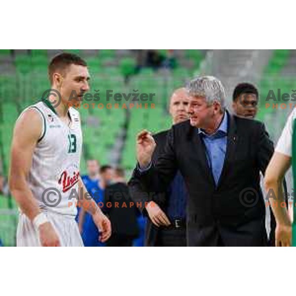Deividas Gailius of Union Olimpija in action during basketball match between Union Olimpija and Rogaska of Telemach Leauge, played in Arena Stozice, Ljubljana, Slovenia on March 19, 2014