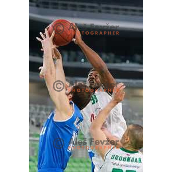 Alex Stepheson of Union Olimpija in action during basketball match between Union Olimpija and Rogaska of Telemach Leauge, played in Arena Stozice, Ljubljana, Slovenia on March 19, 2014