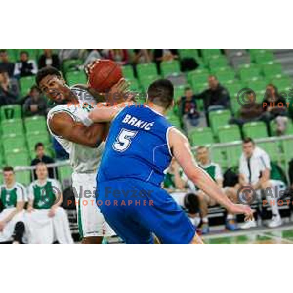 Alex Stepheson of Union Olimpija in action during basketball match between Union Olimpija and Rogaska of Telemach Leauge, played in Arena Stozice, Ljubljana, Slovenia on March 19, 2014