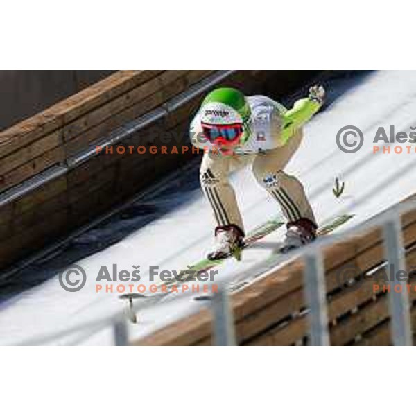 Jan Kus of Slovenia during individual Large Hill FIS Ski Jumping World Cup Event in Planica, Slovenia on March 21, 2014.