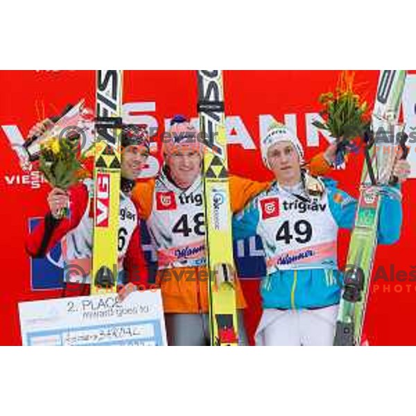 Peter Prevc of Slovenia during individual Large Hill FIS Ski Jumping World Cup Event in Planica, Slovenia on March 21, 2014.