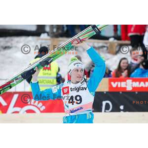 Peter Prevc of Slovenia during individual Large Hill FIS Ski Jumping World Cup Event in Planica, Slovenia on March 21, 2014.