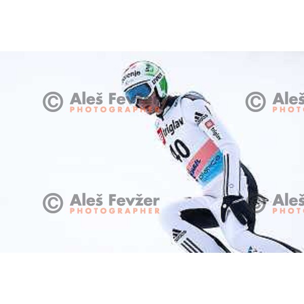 Robert Kranjec of Slovenia during individual Large Hill FIS Ski Jumping World Cup Event in Planica, Slovenia on March 21, 2014.