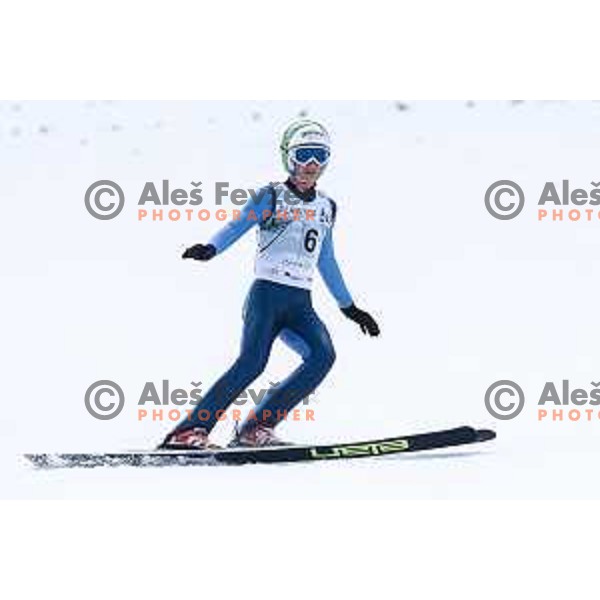 Matija Stemberger of Slovenia during individual Large Hill FIS Ski Jumping World Cup Event in Planica, Slovenia on March 21, 2014.